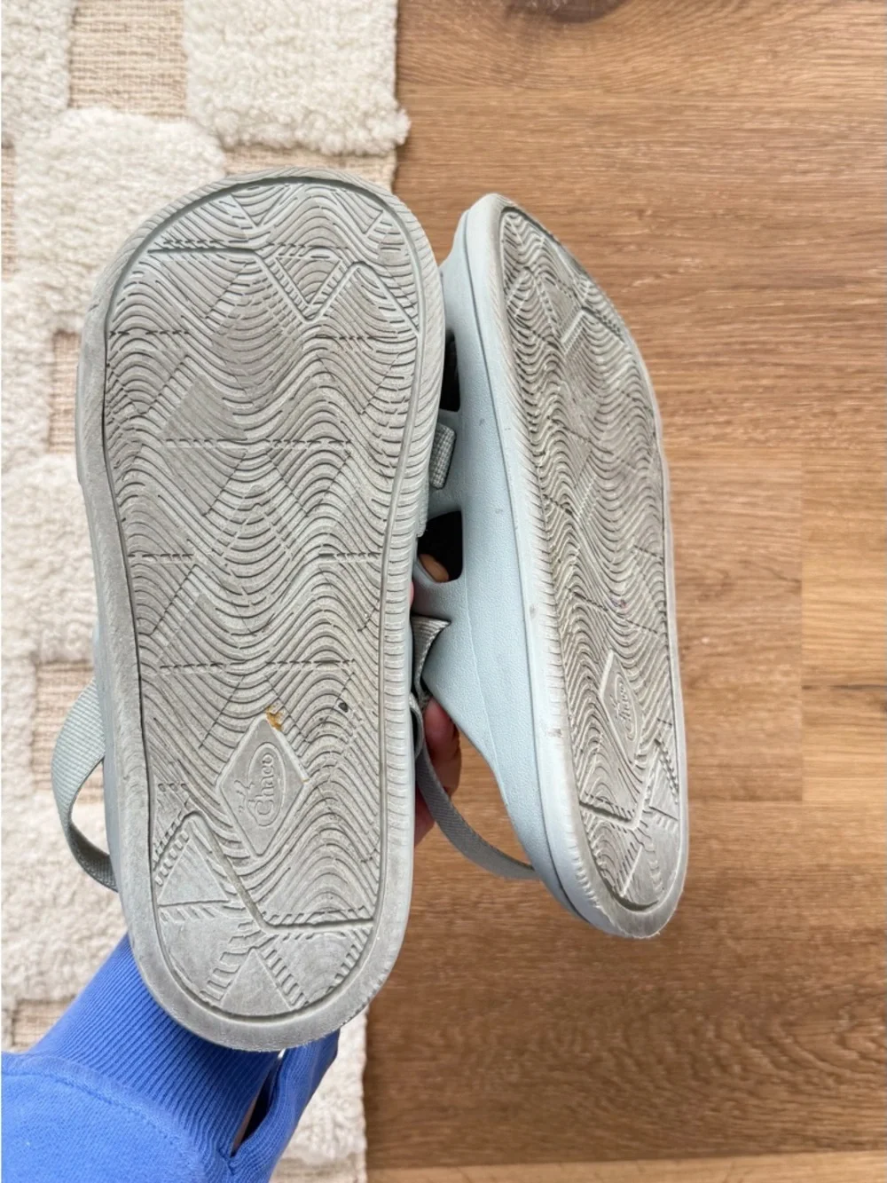 Chaco Chillos Sport Sandals in Aqua Gray - Picture 5 of 6